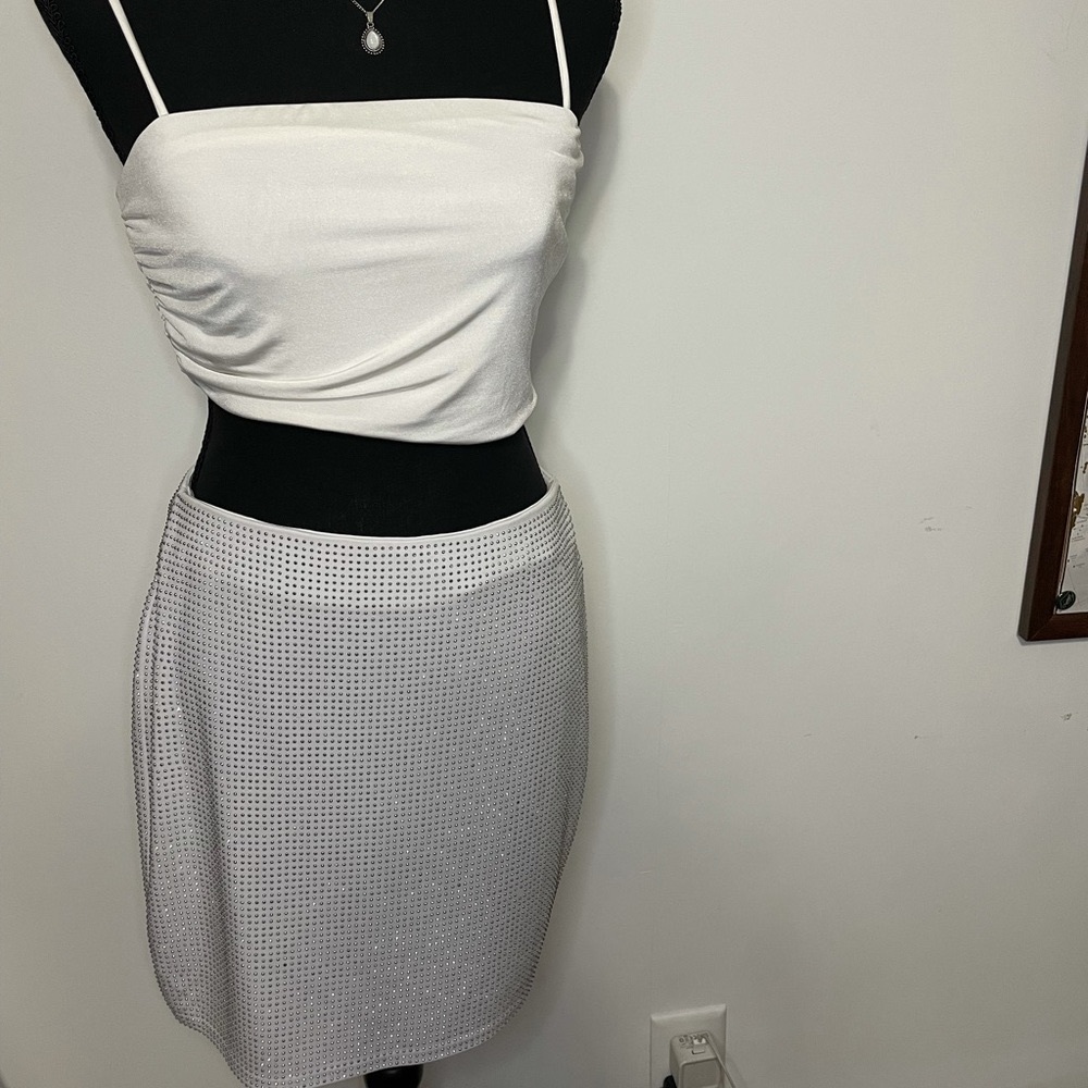 Sparkly White/Silver skirt